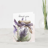 Carte De Remerciements Fleurs de lavande en pot (Devant)