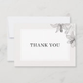 Carte De Remerciements Fleurs de lys illustrées classiques (Devant)