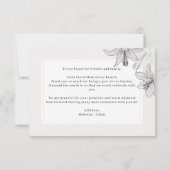 Carte De Remerciements Fleurs de lys illustrées classiques (Dos)