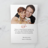 Carte De Remerciements Fleurs de Magnolia rose Aquarelle (Intérieur)