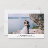 Carte De Remerciements Fleurs de pré-photo fleurs sauvages Mariages (Dos)