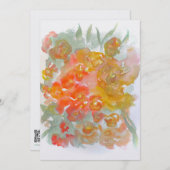 Carte De Remerciements Fleurs de printemps (Devant / Derrière)