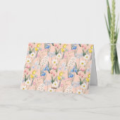 Carte De Remerciements Fleurs de printemps à l'aquarelle Mariage botaniqu (Dos)