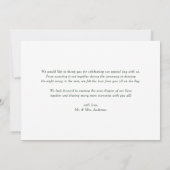 Carte De Remerciements Fleurs de printemps d'aquarelle Mariage botanique (Dos)