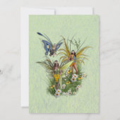 Carte De Remerciements Fleurs de printemps et fées papillons (Dos)