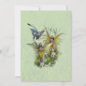 Carte De Remerciements Fleurs de printemps et fées papillons (Dos)