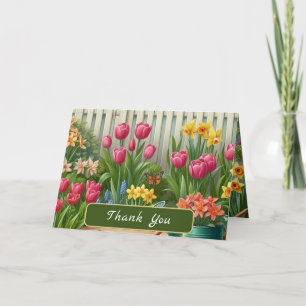 Carte De Remerciements Fleurs de printemps Tulipe Jonquilles