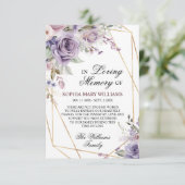 Carte De Remerciements Fleurs de rose violet et violet rose (Debout devant)