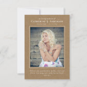 Carte De Remerciements Fleurs de soleil Sympathy Funérailles (Dos)