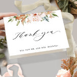 Carte De Remerciements Fleurs de terre, mariage élégant plié<br><div class="desc">Merci à vos invités avec une belle carte de remerciements de mariage personnalisée! Design avec de beaux détails aquarelle fleuris et éléments de calligraphie manuscrits modernes. Possibilité de personnaliser l'avant et l'arrière avec n'importe quel texte que vous aimez. À l'intérieur en blanc pour pouvoir écrire un message personnel plus tard,...</div>