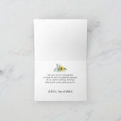 Carte De Remerciements Fleurs de tournesol aquarelle de pays eucalyptus v (Intérieur)