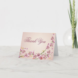 Carte De Remerciements Fleurs de watercolor violet lilas remerciement de 