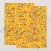 Carte De Remerciements Fleurs décoratives 16 (Devant / Derrière)