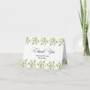 Carte De Remerciements Fleurs d'été Occasion spéciale/Merci Mariage