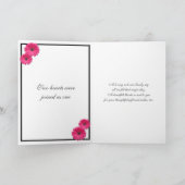 Carte De Remerciements Fleurs d'Gerbera rose remerciement de photo de mar (Intérieur)