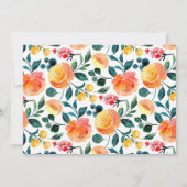 Carte De Remerciements Fleurs d'Orange Rustiques Nom de Réception de Mari (Dos)