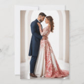 Carte De Remerciements Fleurs d'orchidées élégantes et vibrantes Mariage (Dos)