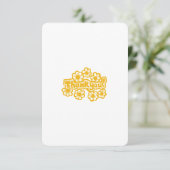 Carte De Remerciements Fleurs dorées (Debout devant)