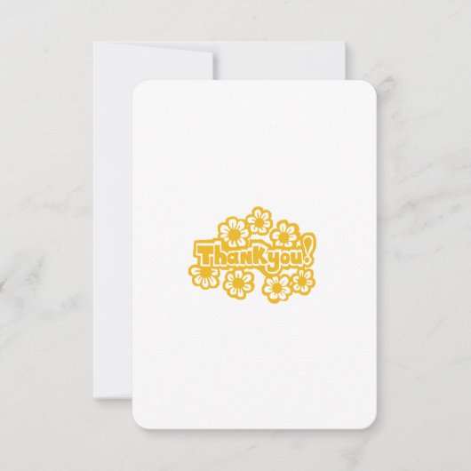 Carte De Remerciements Fleurs dorées (Devant)