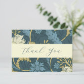 Carte De Remerciements Fleurs Élégantes Et Vignes (Debout devant)