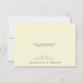 Carte De Remerciements Fleurs Élégantes Et Vignes (Dos)