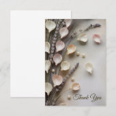 Carte De Remerciements Fleurs Élégantes Rustiques  (Devant / Derrière)