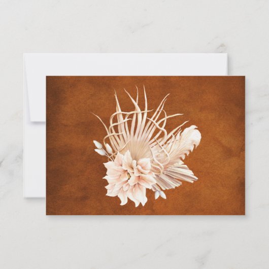 Carte De Remerciements Fleurs en terre cuite et Pampas Grass Business (Dos)