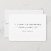 Carte De Remerciements Fleurs exotiques merci. mariage d'oiseau (Dos)