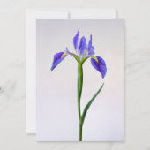 Carte De Remerciements Fleurs | Fleur Iris Violet (Devant)