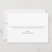 Carte De Remerciements Fleurs florales de Magnolia blanc Mariage de verdu (Dos)