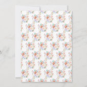 Carte De Remerciements Fleurs Florales de Printemps Mariage (Dos)