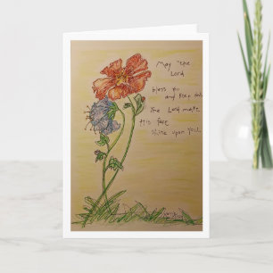 Carte De Remerciements Fleurs florissantes