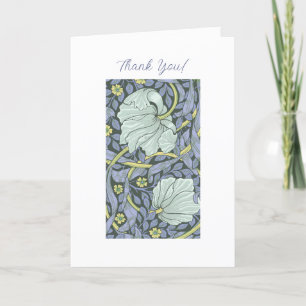 Carte De Remerciements Fleurs graphiques Art & Votre Texte, Blanc
