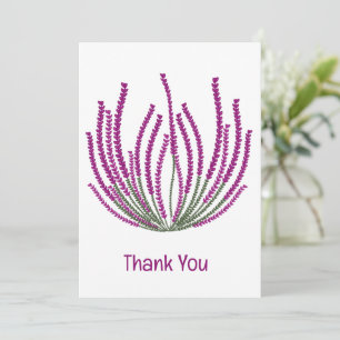Carte De Remerciements Fleurs Heather