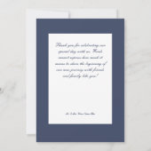 Carte De Remerciements Fleurs Iris Bleues Mariage moderne (Dos)