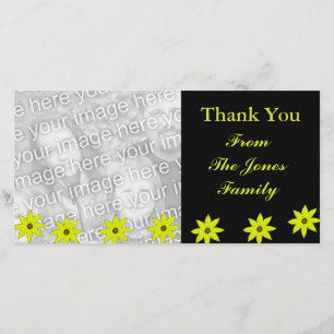 Carte De Remerciements Fleurs jaunes