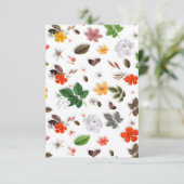 Carte De Remerciements Fleurs jaunes et roses blanches 15 (Debout devant)