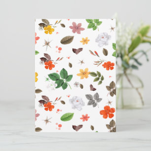 Carte De Remerciements Fleurs jaunes et roses blanches 7