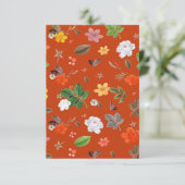 Carte De Remerciements Fleurs jaunes et roses blanches 9 (Debout devant)