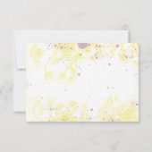 Carte De Remerciements Fleurs jaunes peintes (Dos)