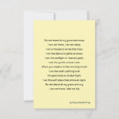 Carte De Remerciements Fleurs Jaunes Personnalisé Photo Funérailles (Dos)