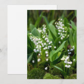 Carte De Remerciements Fleurs | Lily de la vallée Suède (Devant / Derrière)