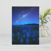 Carte De Remerciements Fleurs | Lupines fleurissant à Night Lake Tekapo (Debout devant)