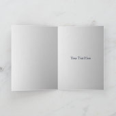 Carte De Remerciements fleurs marine et argent mariage d'aquarelle (Intérieur)