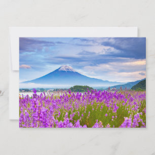 Carte De Remerciements Fleurs Mont Fugi Japon