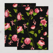 Carte De Remerciements Fleurs Motif 18 (Devant / Derrière)