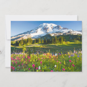 Carte De Remerciements Fleurs   Mt. Rainier Fleurs sauvages