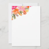 Carte De Remerciements Fleurs orange vif modernes en écriture pour douche (Dos)