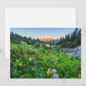 Carte De Remerciements Fleurs | Parc national du Mont Rainier (Devant / Derrière)