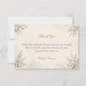 Carte De Remerciements Fleurs pastel doux (Devant)